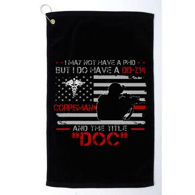 Corpsman 8404  Title Doc DD214  Gift For Corpsman Veteran Golf Towel