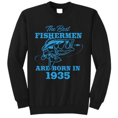 Cute 88 Year Old Fisherman Fishing 1935 88th Birthday Sweatshirt