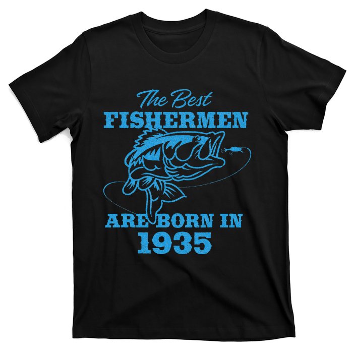 Cute 88 Year Old Fisherman Fishing 1935 88th Birthday T-Shirt