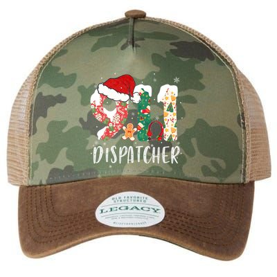 Christmas 911 Dispatcher SantaS Favorite 911 Dispatcher Legacy Tie Dye Trucker Hat