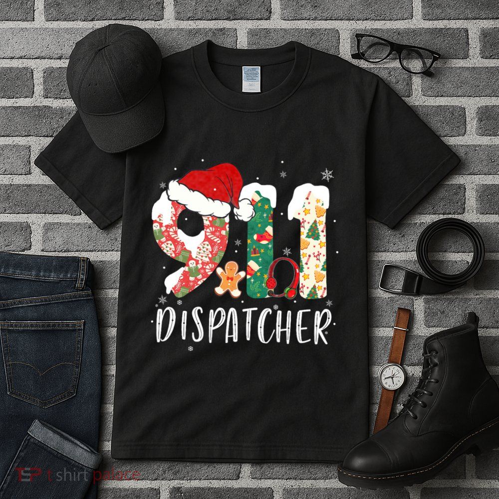 Christmas 911 Dispatcher SantaS Favorite 911 Dispatcher Tall T-Shirt