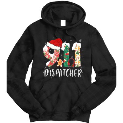 Christmas 911 Dispatcher SantaS Favorite 911 Dispatcher Tie Dye Hoodie