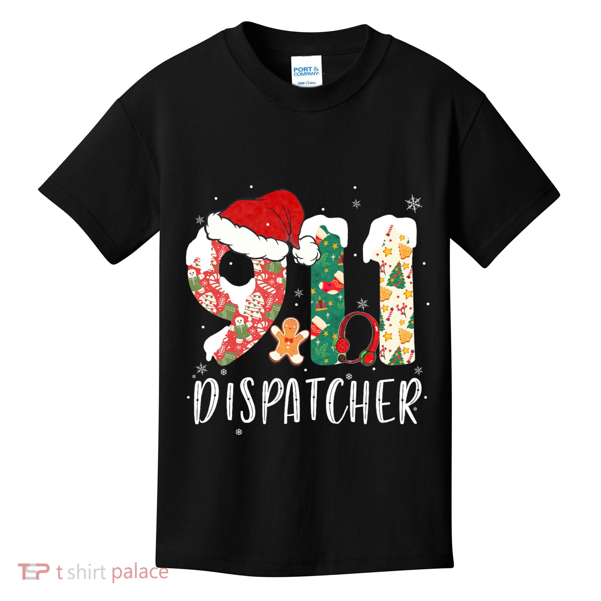 Christmas 911 Dispatcher SantaS Favorite 911 Dispatcher Kids T-Shirt