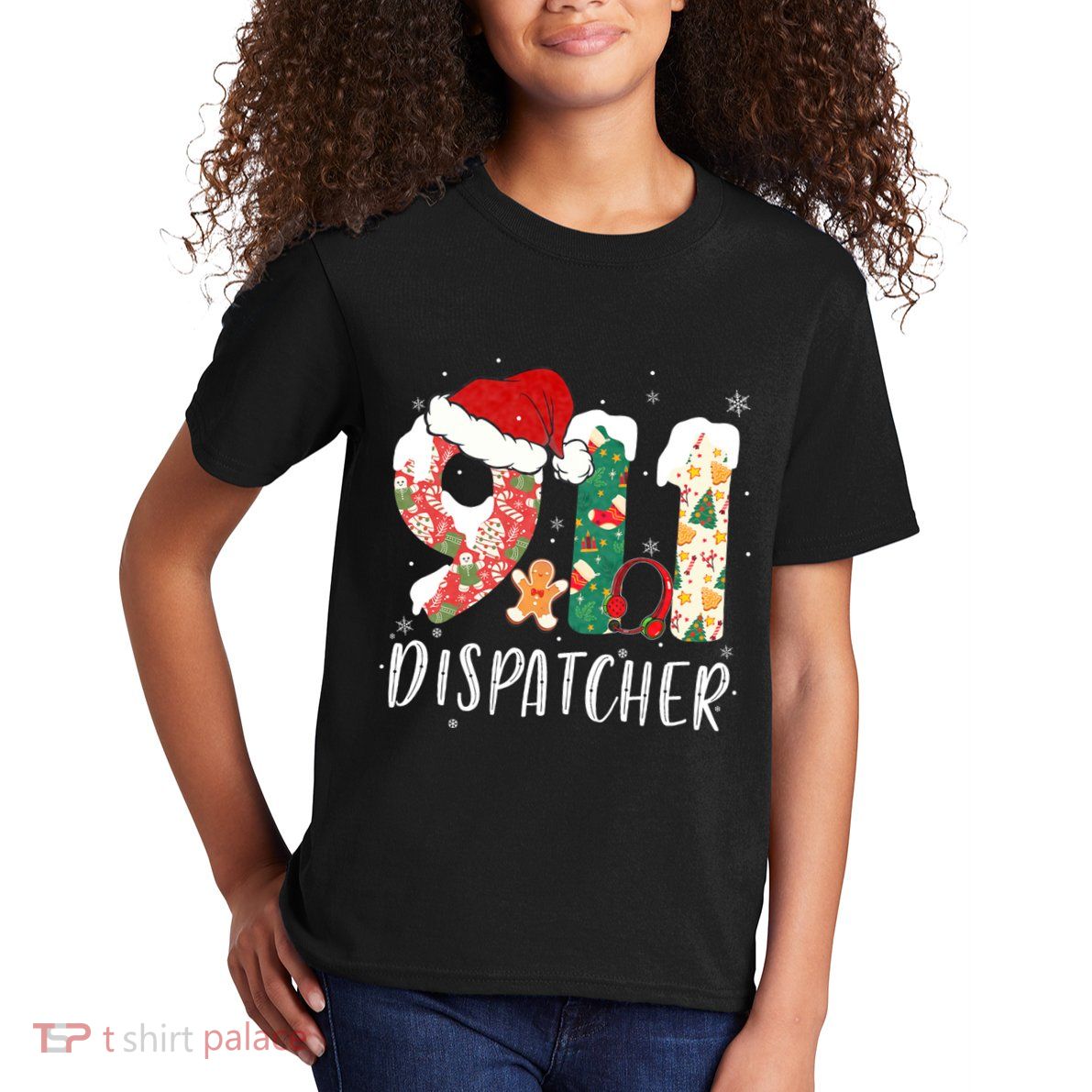 Christmas 911 Dispatcher SantaS Favorite 911 Dispatcher Kids T-Shirt
