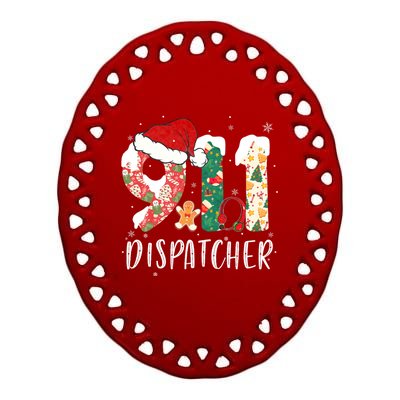 Christmas 911 Dispatcher SantaS Favorite 911 Dispatcher Ceramic Oval Ornament