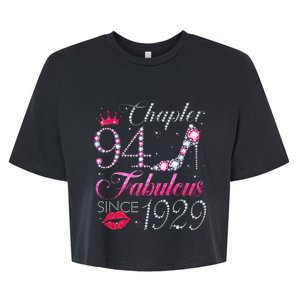 Chapter 94 Fabulous Since 1929 94th Birthday Gift For Women Bella+Canvas Jersey Crop Tee