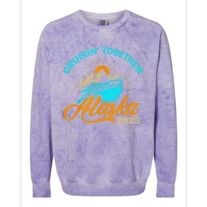 Cruising Alaska 2025 Alaskan Cruise Family Matching Colorblast Crewneck Sweatshirt