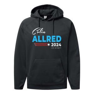 Colin Allred 2024 For Us Senate Texas Tx Democrat Senator Performance Fleece Hoodie