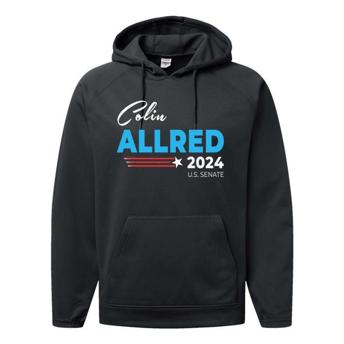 Colin Allred 2024 For Us Senate Texas Tx Democrat Senator Performance Fleece Hoodie