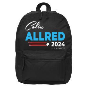 Colin Allred 2024 For Us Senate Texas Tx Democrat Senator 16 in Basic Backpack