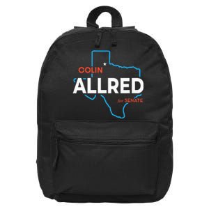 Colin Allred 2024 For Us Senate Texas Tx Democrat Senator 16 in Basic Backpack