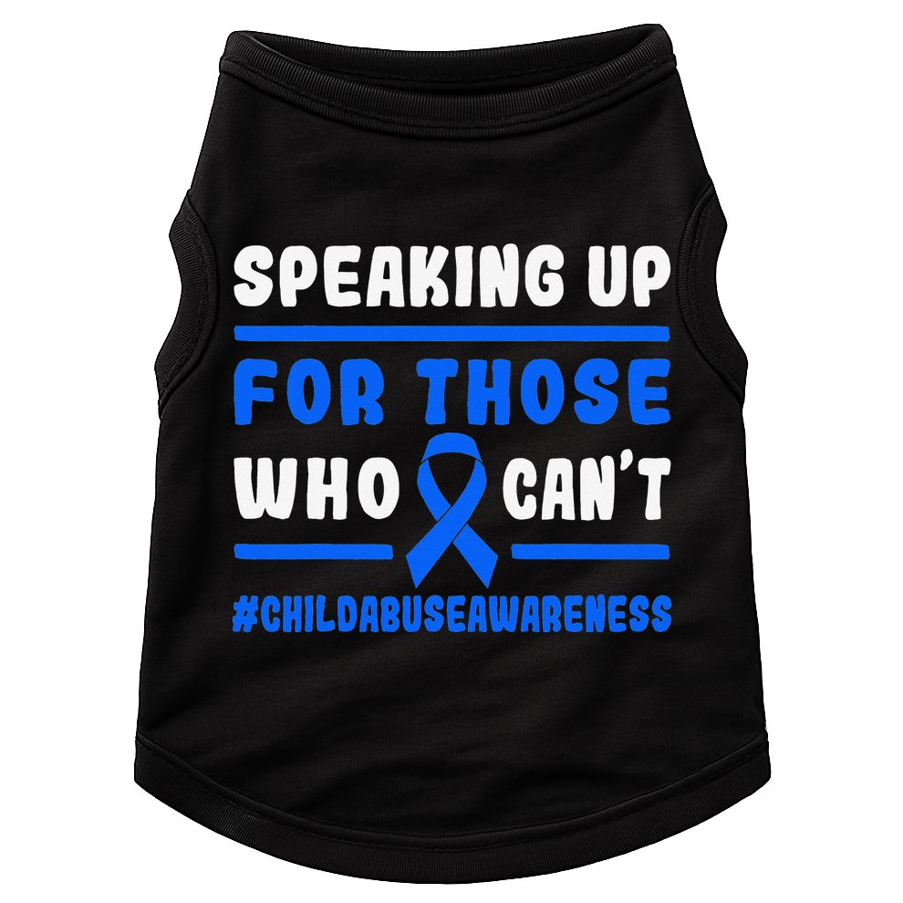 Child Abuse Awareness Month Blue Ribbon Domestic Violence Doggie Tank