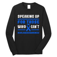 Child Abuse Awareness Month Blue Ribbon Domestic Violence Long Sleeve Shirt