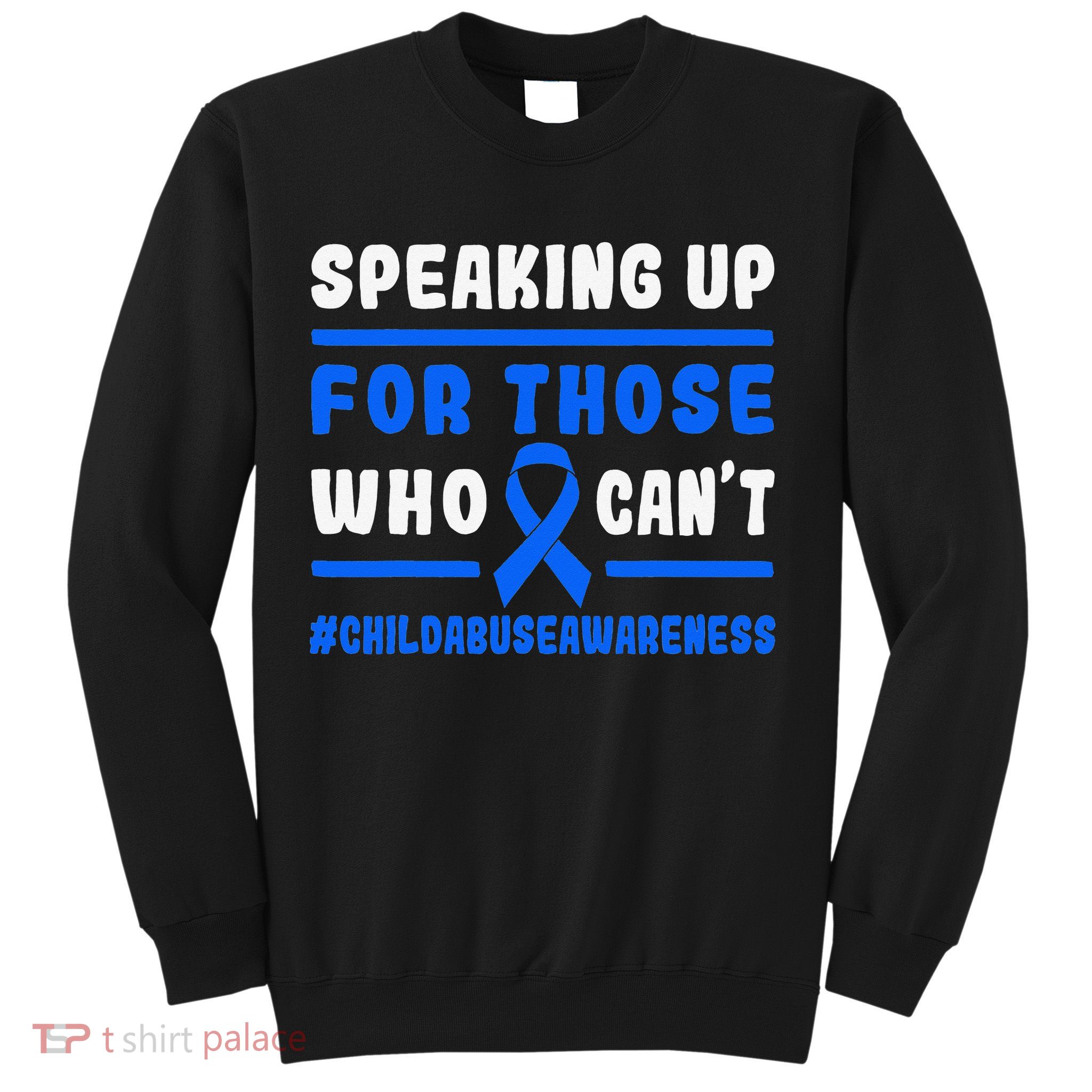 Child Abuse Awareness Month Blue Ribbon Domestic Violence Sweatshirt