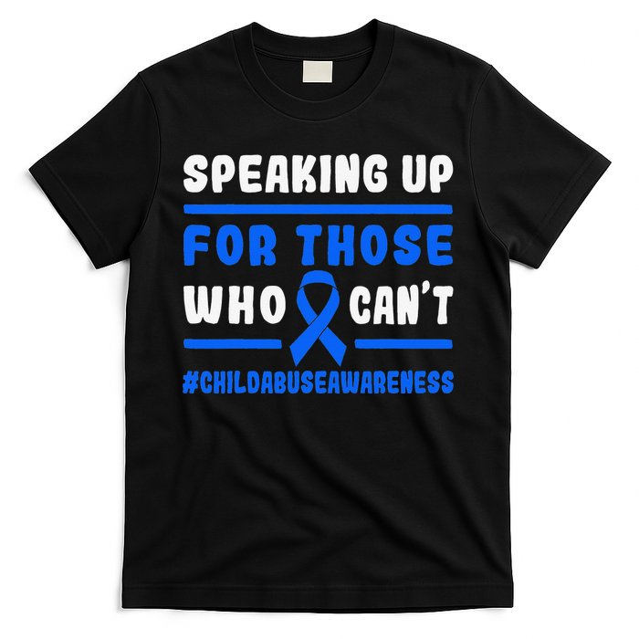 Child Abuse Awareness Month Blue Ribbon Domestic Violence T-Shirt