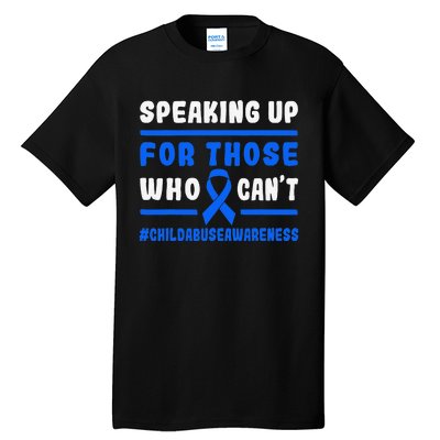 Child Abuse Awareness Month Blue Ribbon Domestic Violence Tall T-Shirt