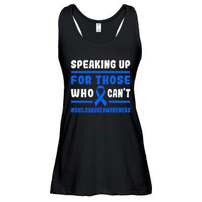 Child Abuse Awareness Month Blue Ribbon Domestic Violence Ladies Essential Flowy Tank