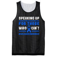 Child Abuse Awareness Month Blue Ribbon Domestic Violence Mesh Reversible Basketball Jersey Tank