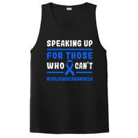 Child Abuse Awareness Month Blue Ribbon Domestic Violence PosiCharge Competitor Tank