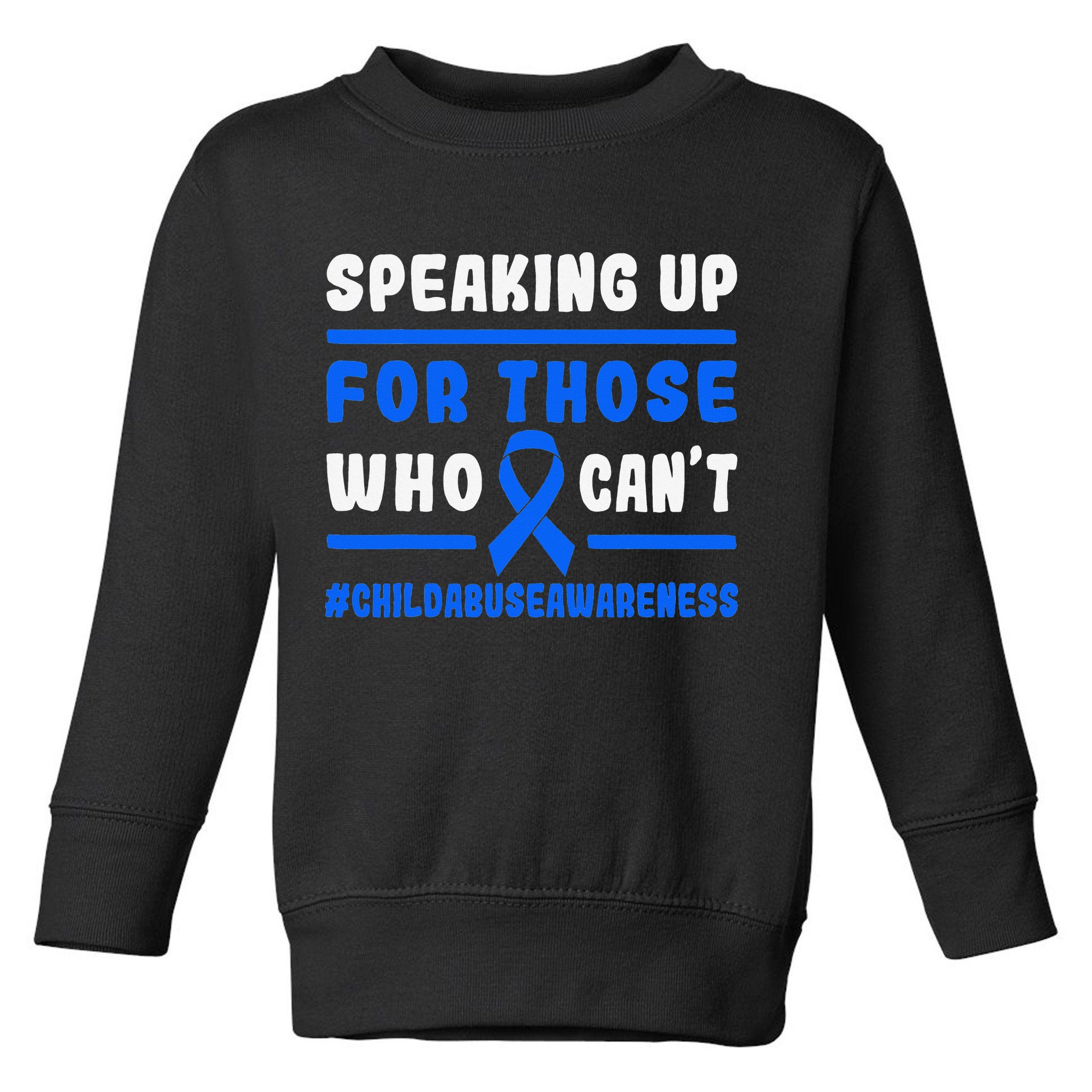 Child Abuse Awareness Month Blue Ribbon Domestic Violence Toddler Sweatshirt