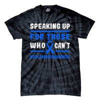 Child Abuse Awareness Month Blue Ribbon Domestic Violence Tie-Dye T-Shirt