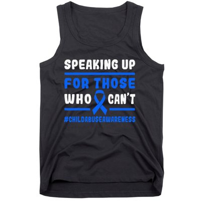 Child Abuse Awareness Month Blue Ribbon Domestic Violence Tank Top