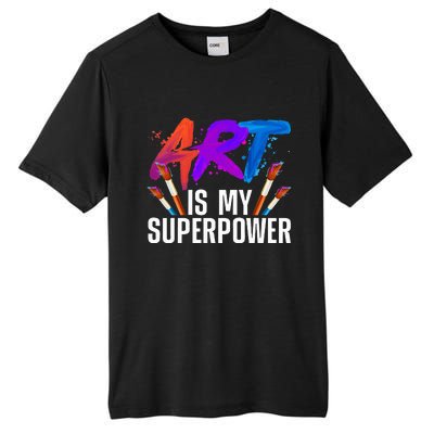 Cool Art Art Teacher Artist Painter Superpower Tall Fusion ChromaSoft Performance T-Shirt