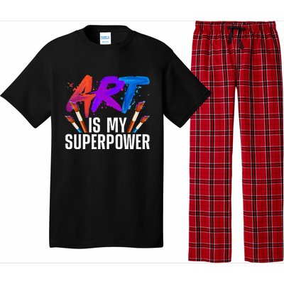 Cool Art Art Teacher Artist Painter Superpower Pajama Set