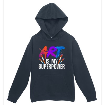 Cool Art Art Teacher Artist Painter Superpower Urban Pullover Hoodie