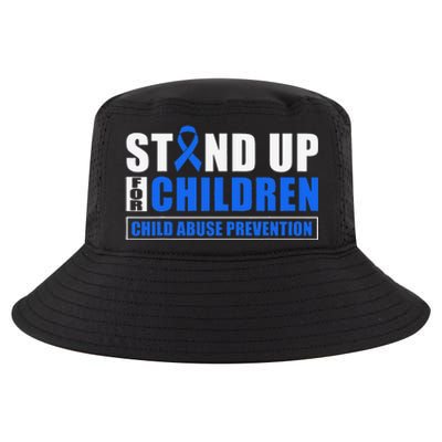 Child Abuse Awareness Month Blue Ribbon Gnome Cool Comfort Performance Bucket Hat