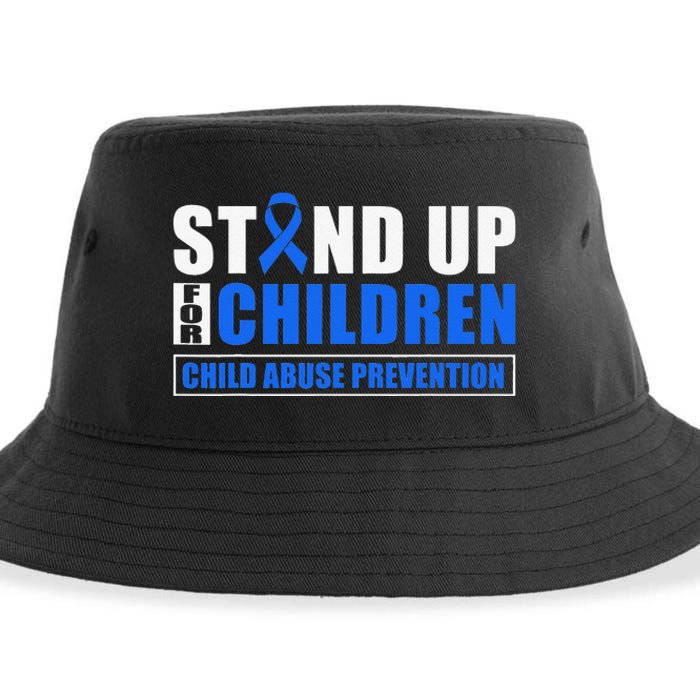 Child Abuse Awareness Month Blue Ribbon Gnome Sustainable Bucket Hat