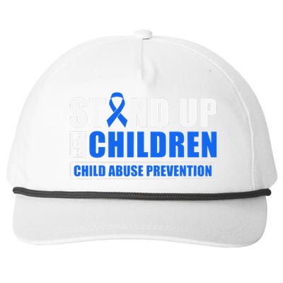 Child Abuse Awareness Month Blue Ribbon Gnome Snapback Five-Panel Rope Hat