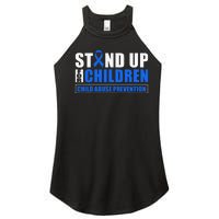 Child Abuse Awareness Month Blue Ribbon Gnome Women’s Perfect Tri Rocker Tank