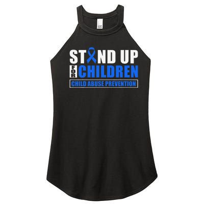 Child Abuse Awareness Month Blue Ribbon Gnome Women’s Perfect Tri Rocker Tank