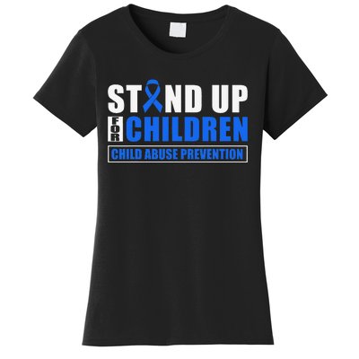 Child Abuse Awareness Month Blue Ribbon Gnome Women's T-Shirt