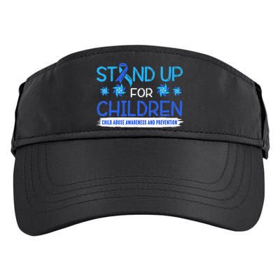 Child Abuse Awareness Pinwheels Blue Ribbon I'm Their Voice Premium Adult Drive Performance Visor