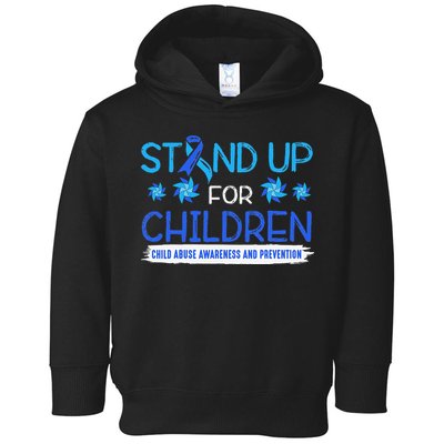 Child Abuse Awareness Pinwheels Blue Ribbon I'm Their Voice Premium Toddler Hoodie