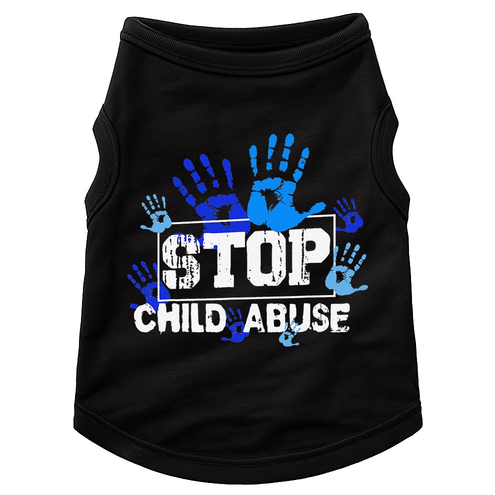 Child Abuse Awareness Warrior Blue Heart Domestic Violence Doggie Tank
