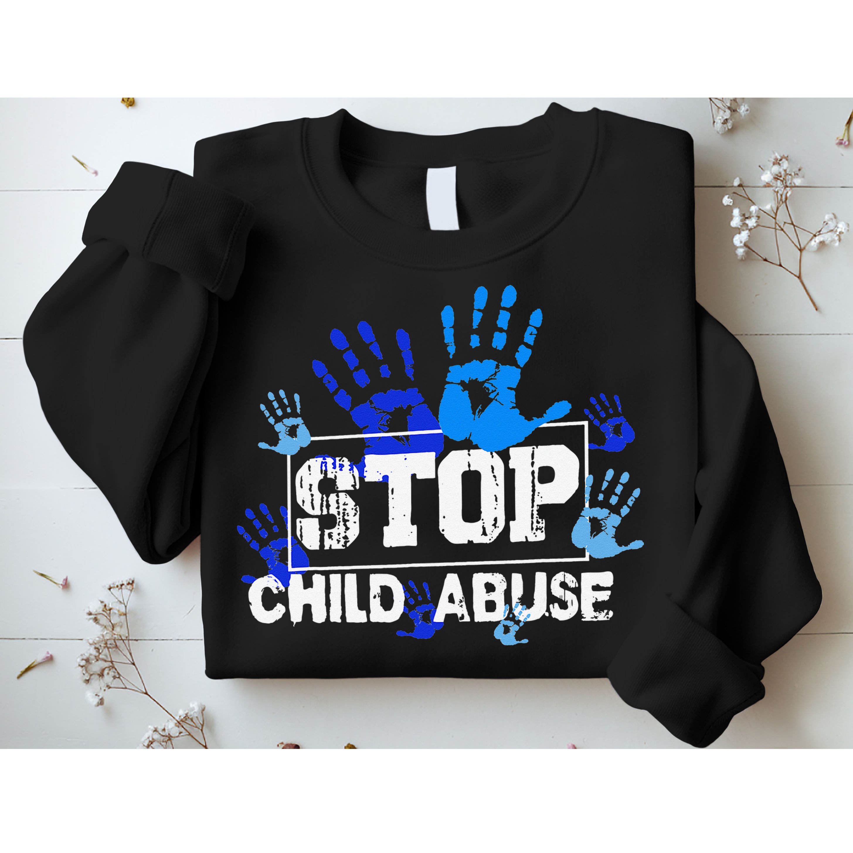 Child Abuse Awareness Warrior Blue Heart Domestic Violence Sweatshirt