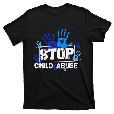 Child Abuse Awareness Warrior Blue Heart Domestic Violence T-Shirt