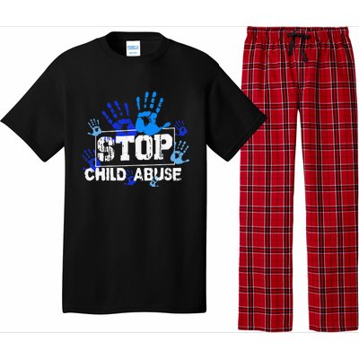 Child Abuse Awareness Warrior Blue Heart Domestic Violence Pajama Set