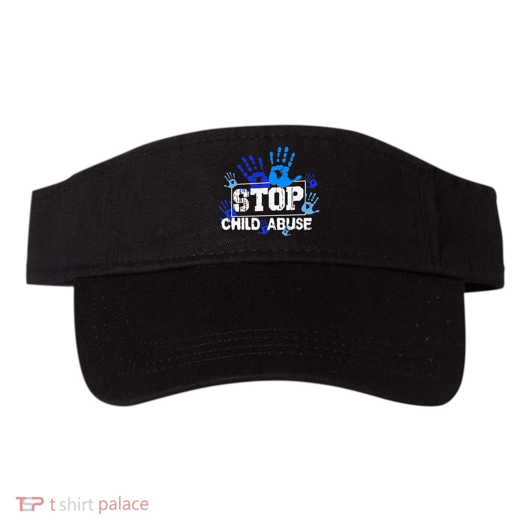 Child Abuse Awareness Warrior Blue Heart Domestic Violence Visor