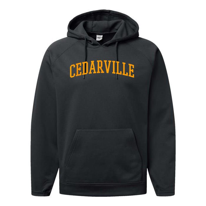 Cedarville Athletic Arch College University Style Performance Fleece Hoodie