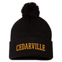 Cedarville Athletic Arch College University Style Pom Pom 12in Knit Beanie