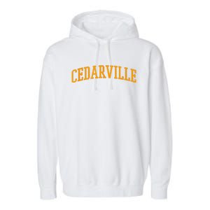 Cedarville Athletic Arch College University Style Garment-Dyed Fleece Hoodie