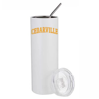 Cedarville Athletic Arch College University Style Stainless Steel Tumbler