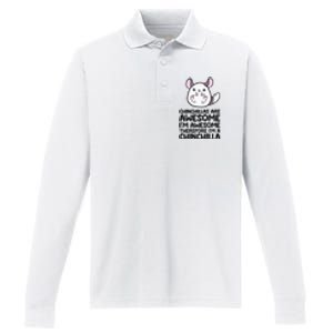 Chinchillas Are Awesome Therefore Im A Chinchilla Performance Long Sleeve Polo