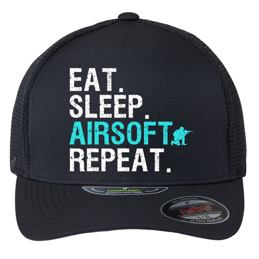 Cool Airsoft Art For Team Sport Airsoft Gun Match Flexfit Unipanel Trucker Cap