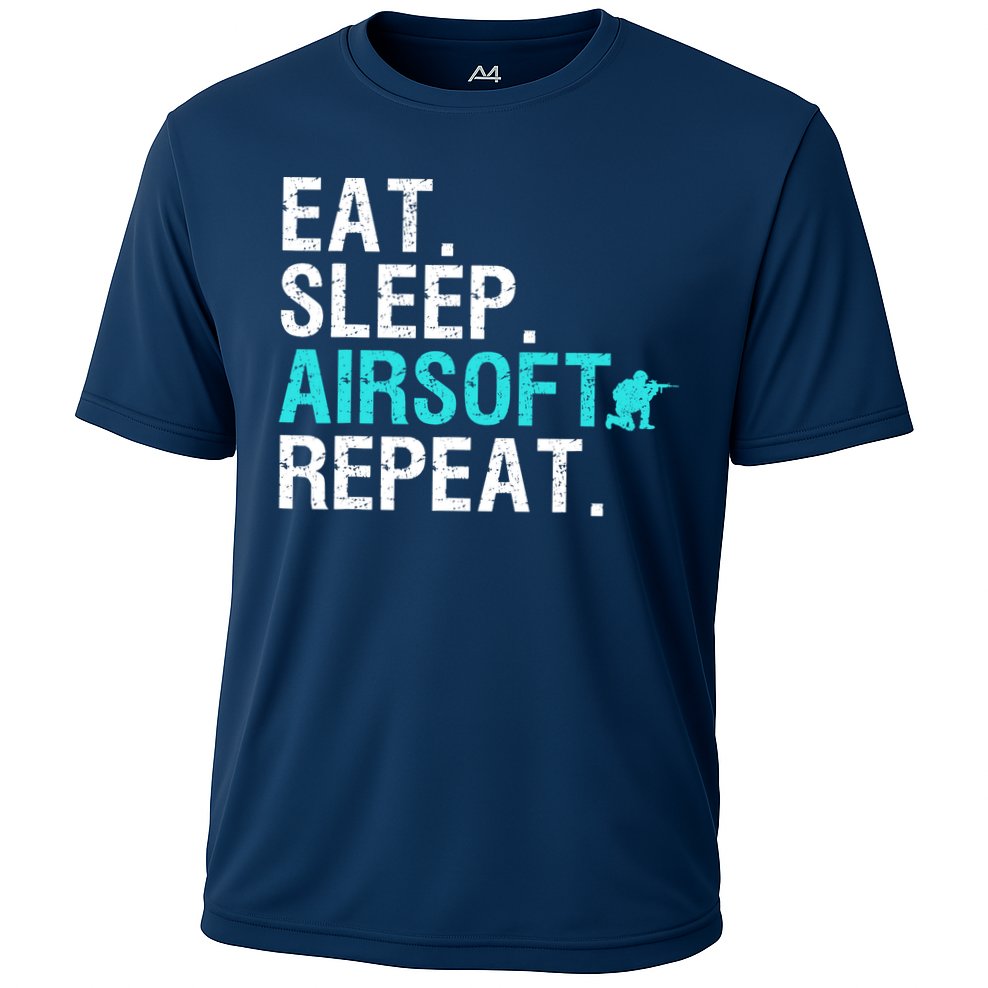 Cool Airsoft Art For Team Sport Airsoft Gun Match Cooling Performance Crew T-Shirt