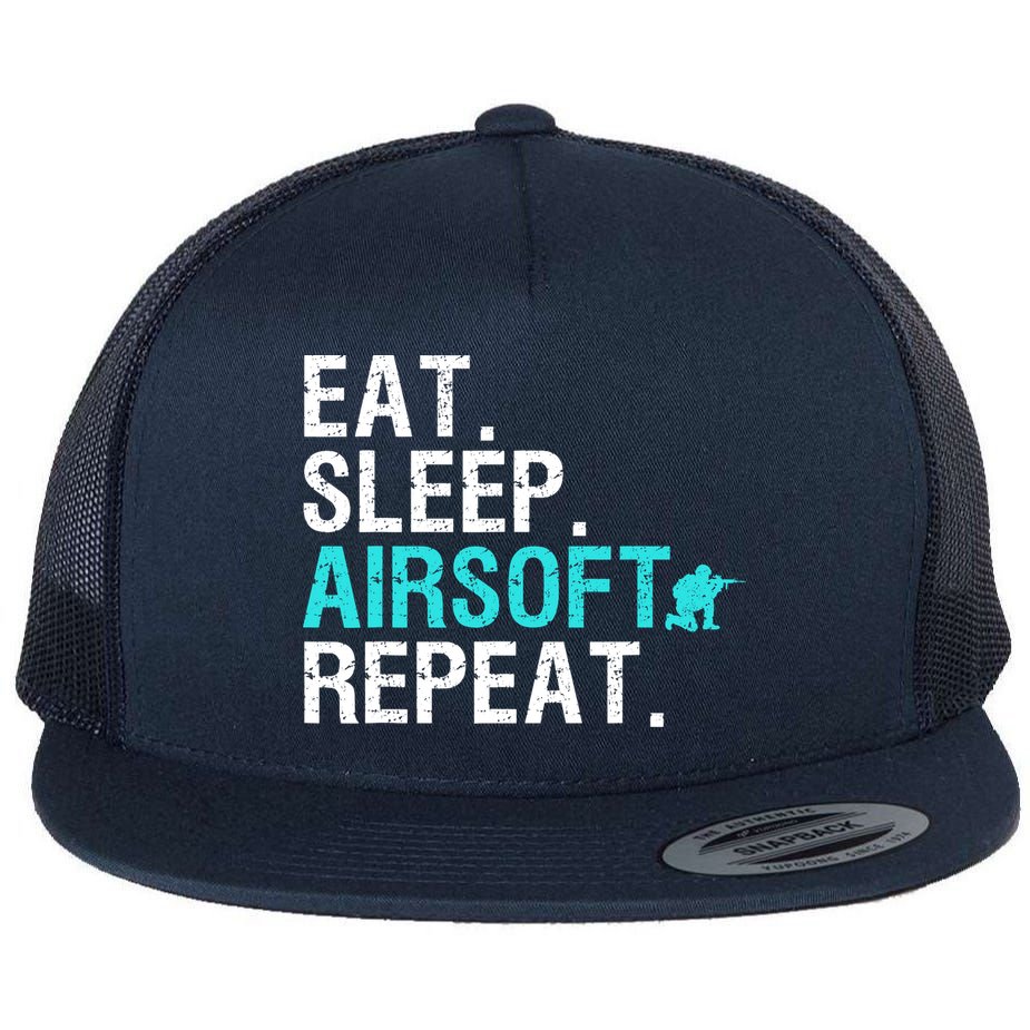 Cool Airsoft Art For Team Sport Airsoft Gun Match Flat Bill Trucker Hat
